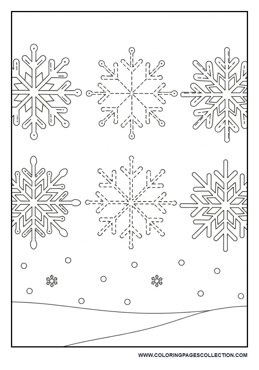 Trace the Snowflake Lines