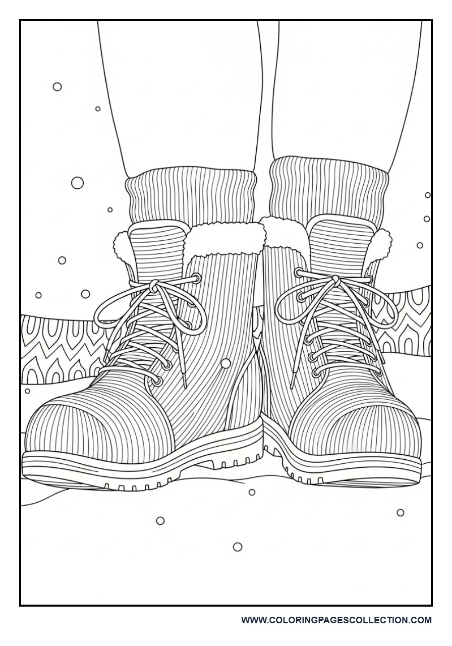 Winter Boots in Snow