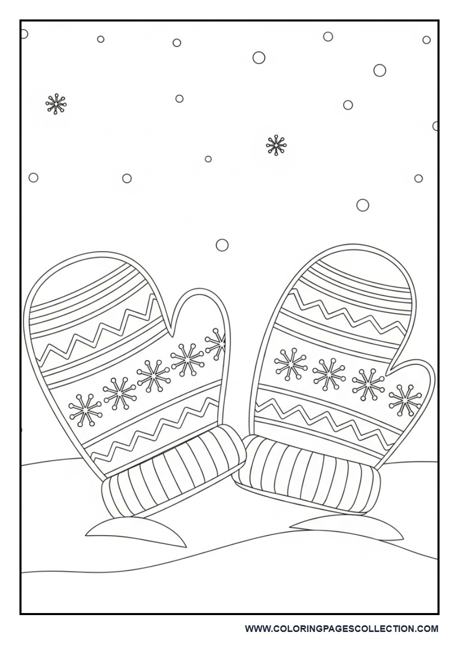 Winter Pattern Mittens