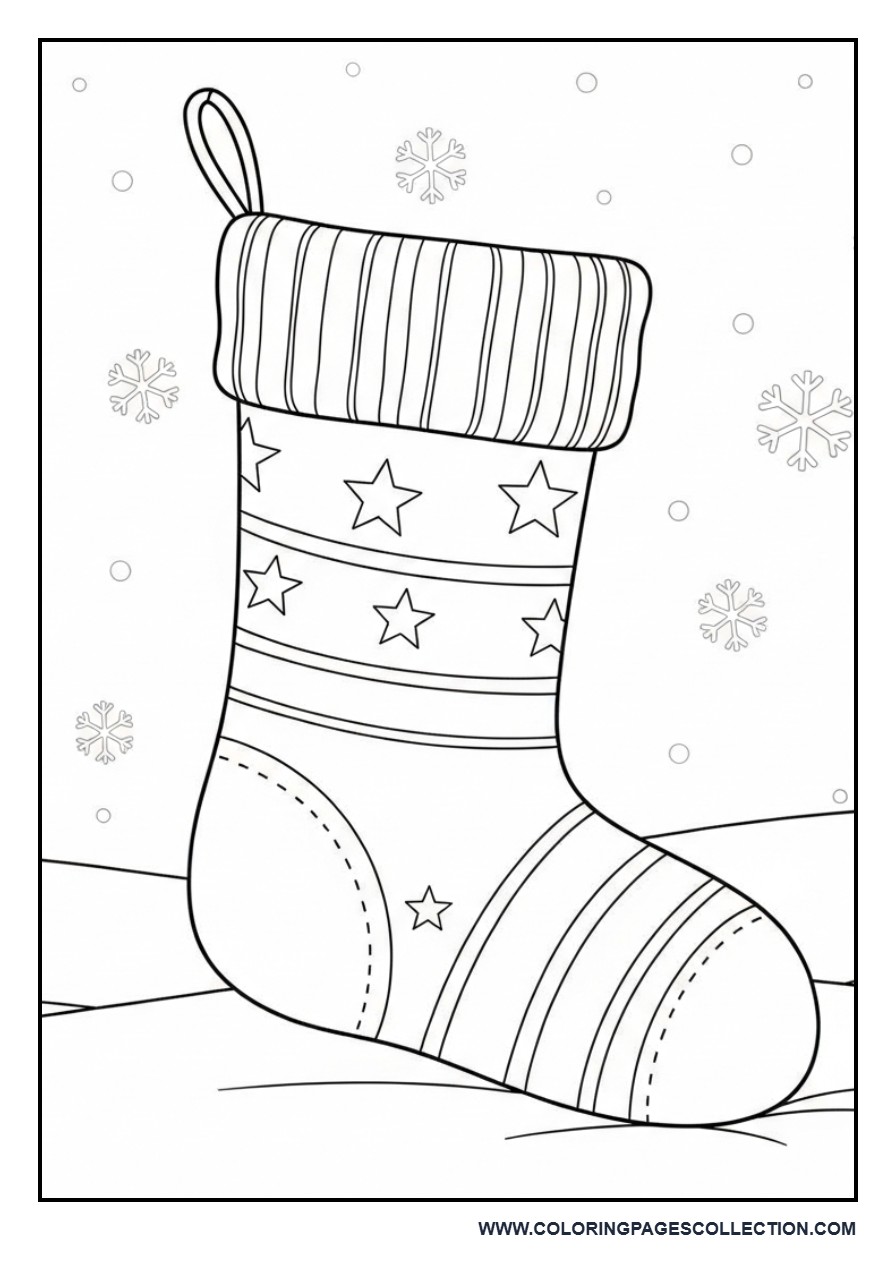 Winter Stocking in Snow