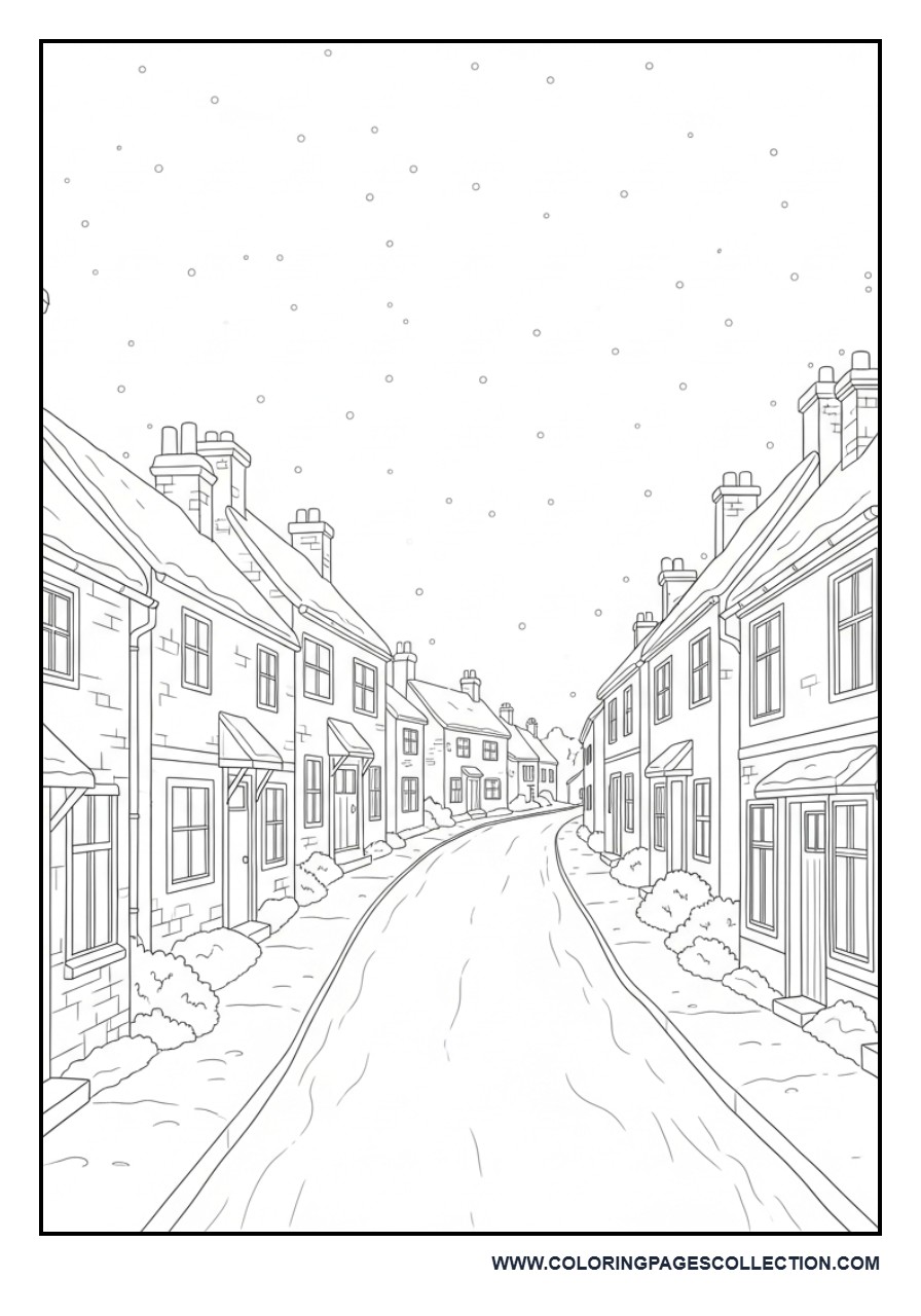Winter Village Street