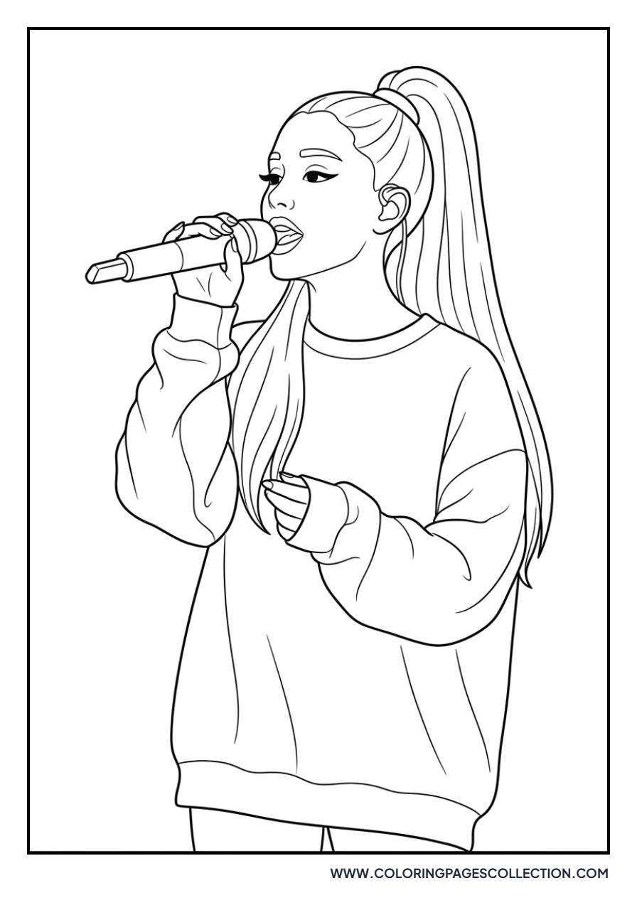 Ariana High Ponytail Singing