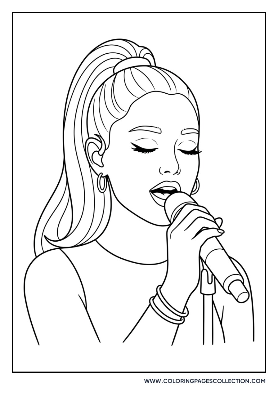 Ariana Holding a Microphone