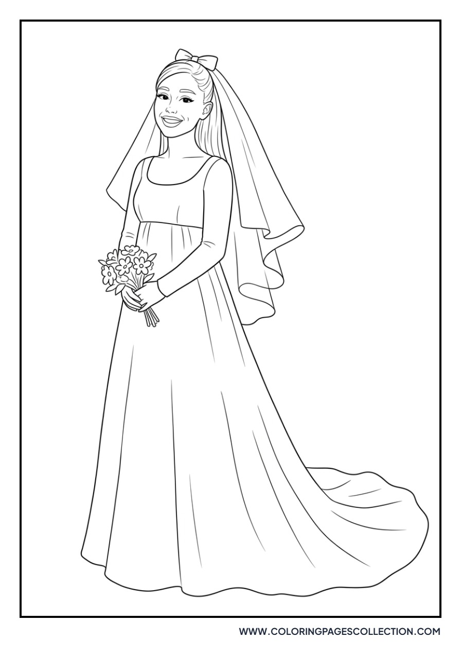Ariana in Wedding Dress Look