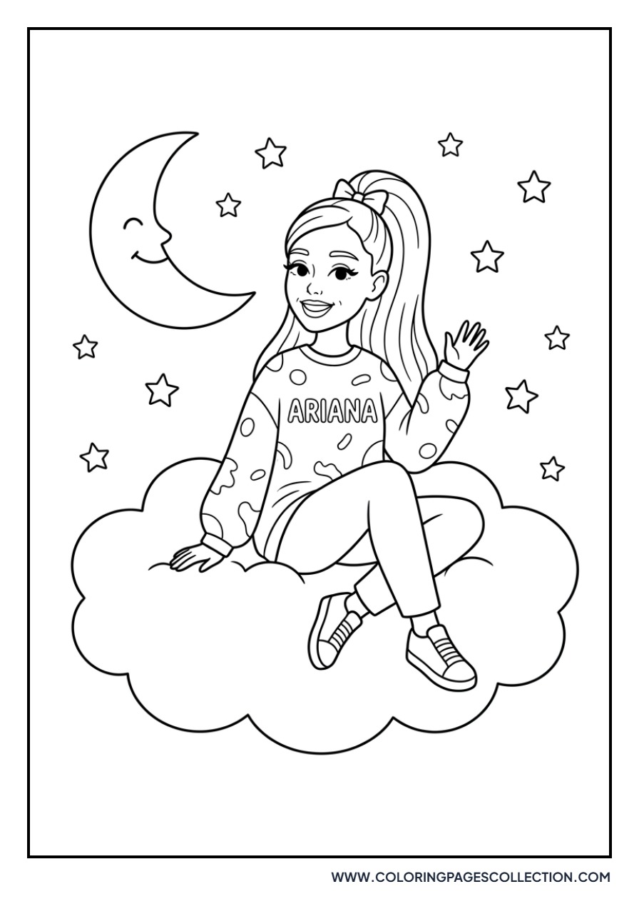 Ariana on Cloud Background