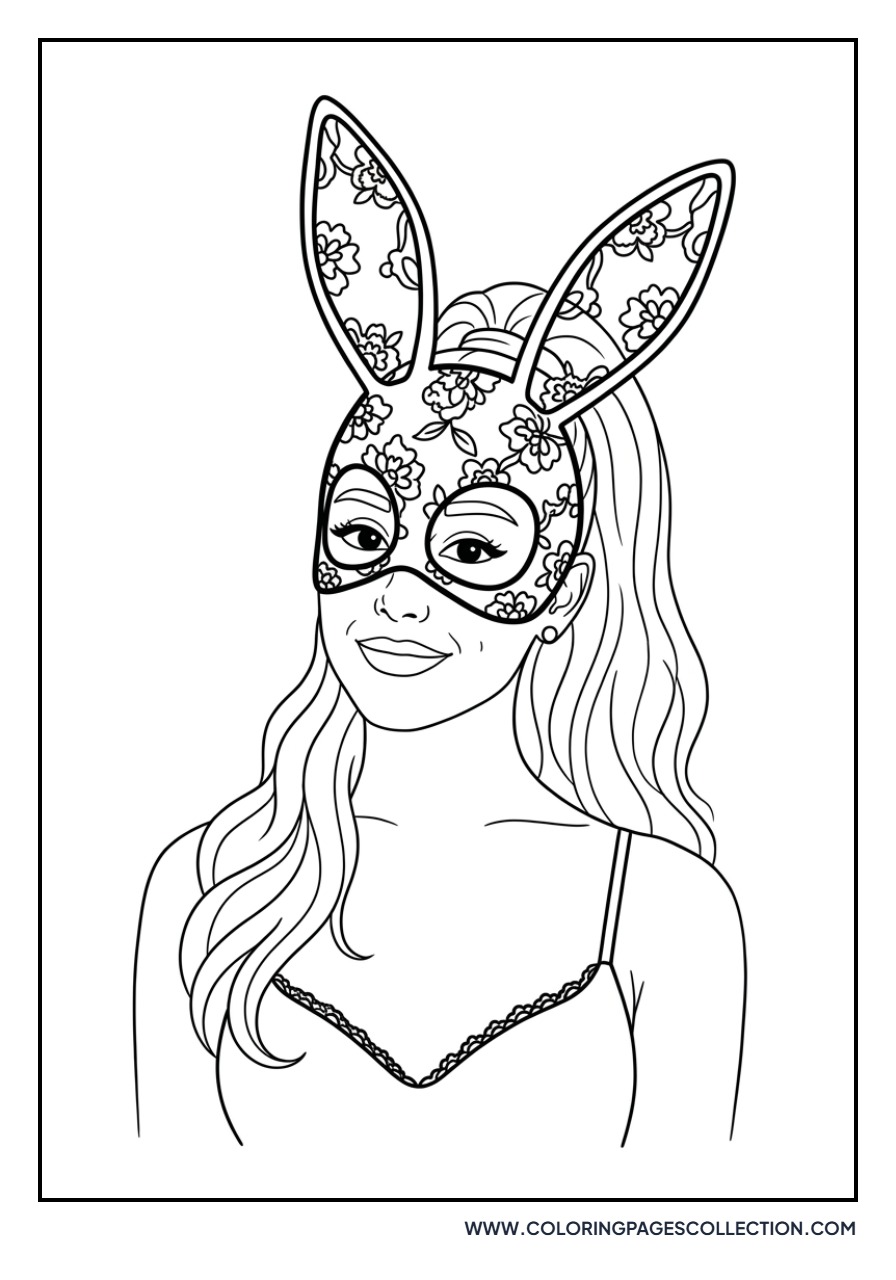 Ariana Wearing Bunny Mask