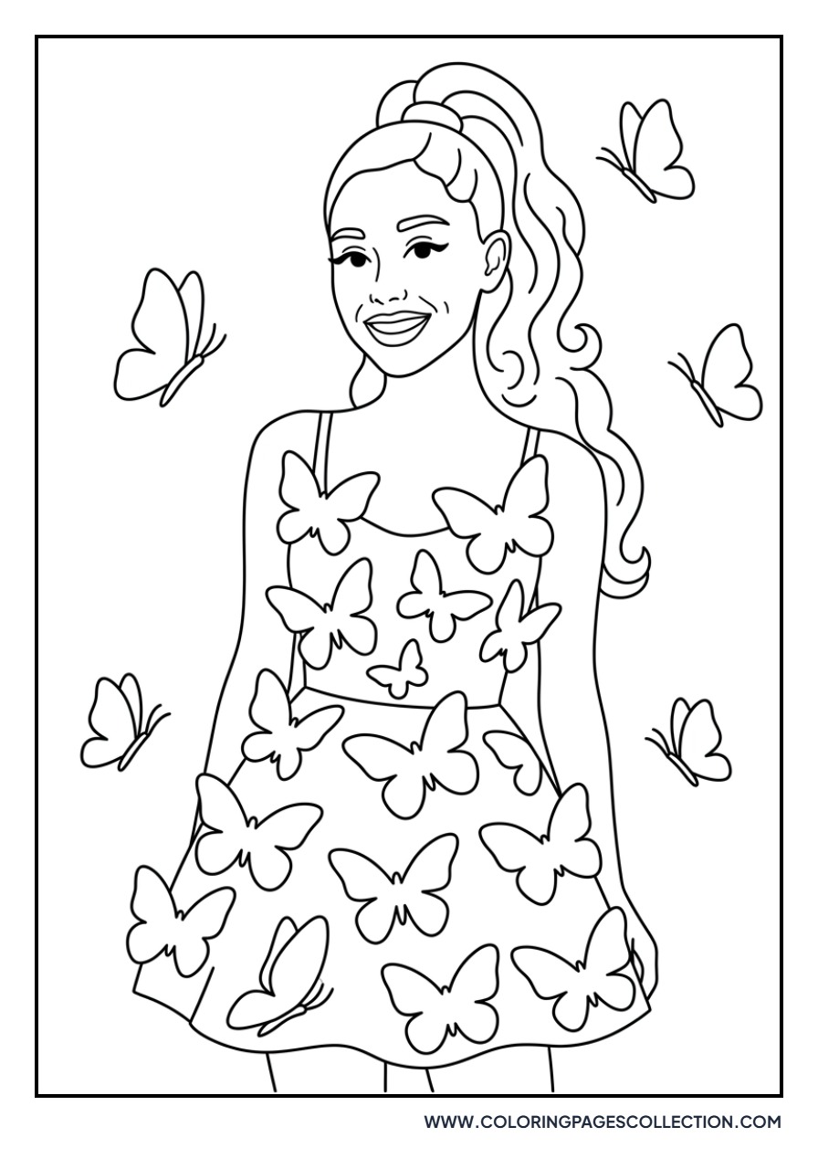 Ariana Wearing Butterfly Dress