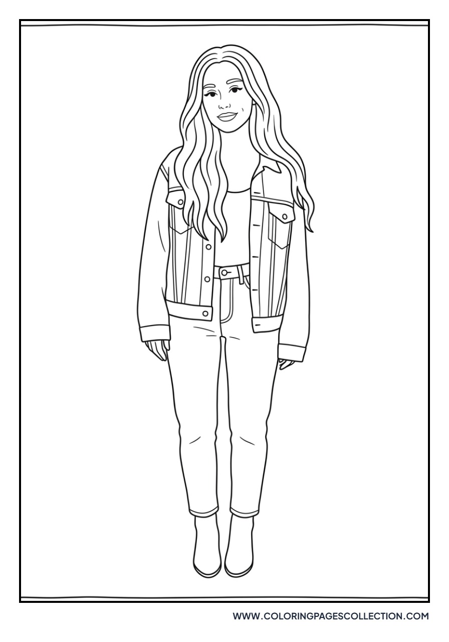 Ariana Wearing Denim Jacket