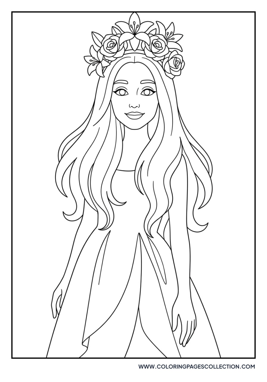 Ariana Wearing Flower Crown