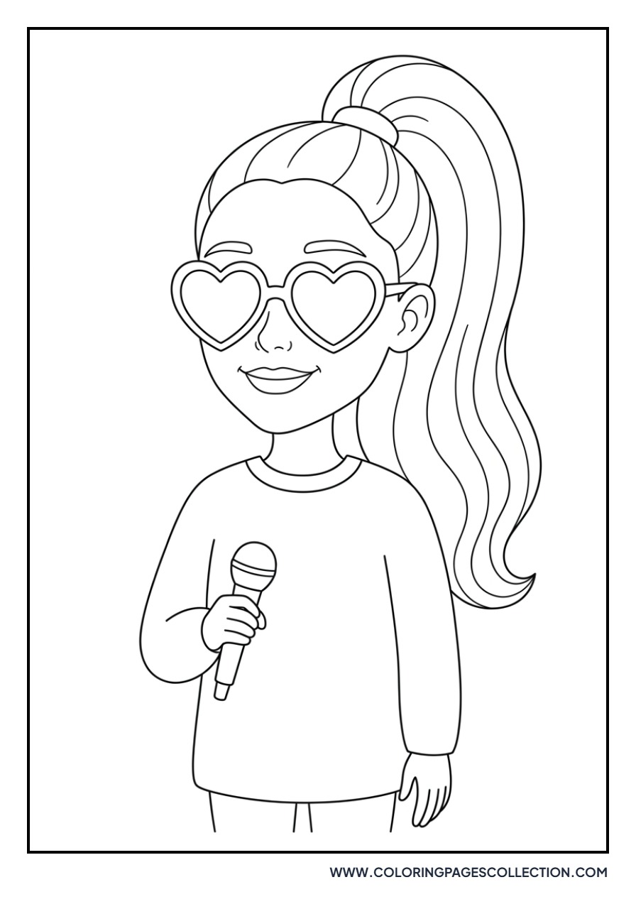 Ariana Wearing Heart Sunglasses