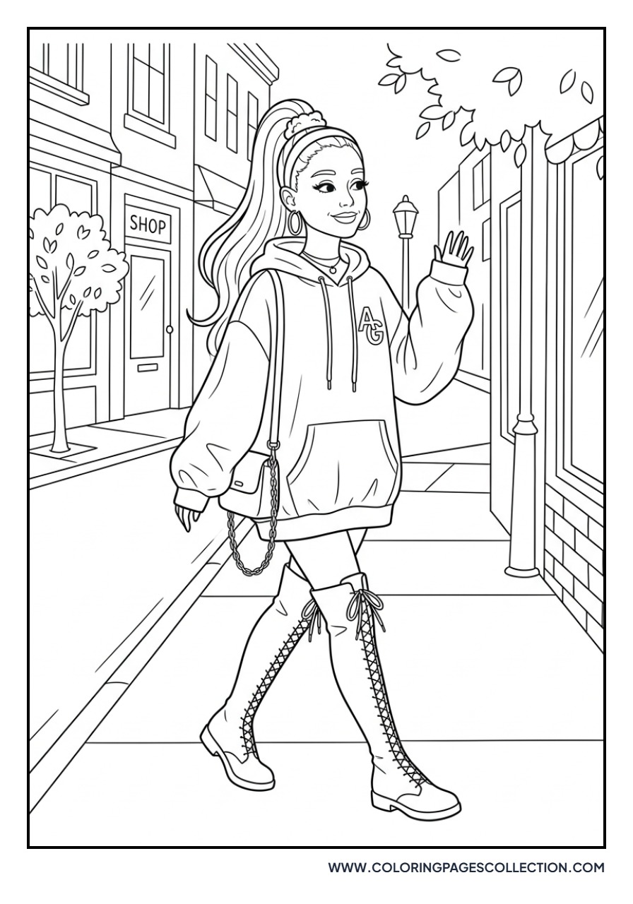 Ariana Wearing Oversized Hoodie