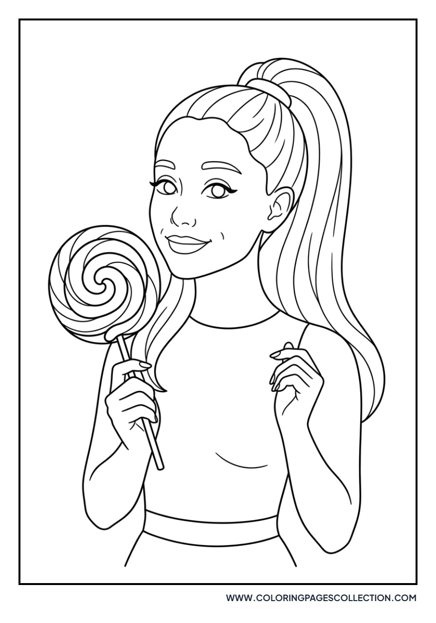 Ariana with Candy Lollipop