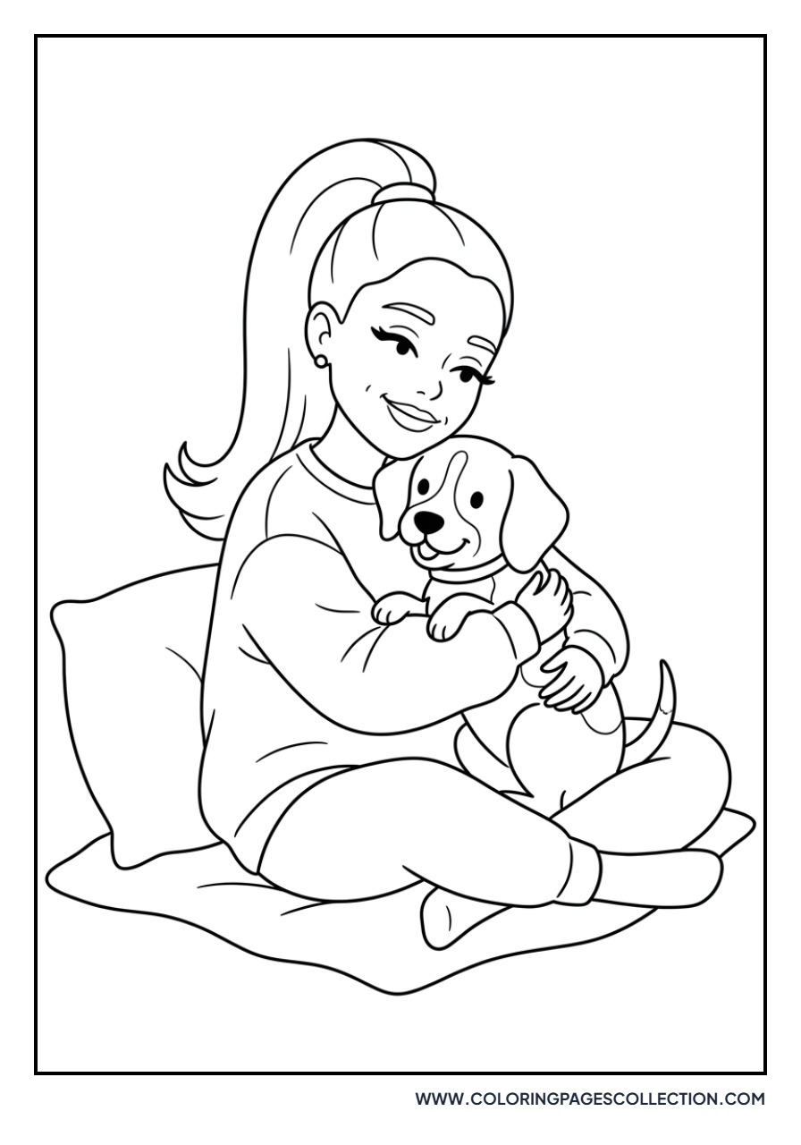 Ariana with Dog Toulouse