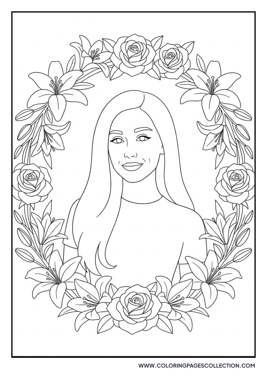 Ariana with Floral Border