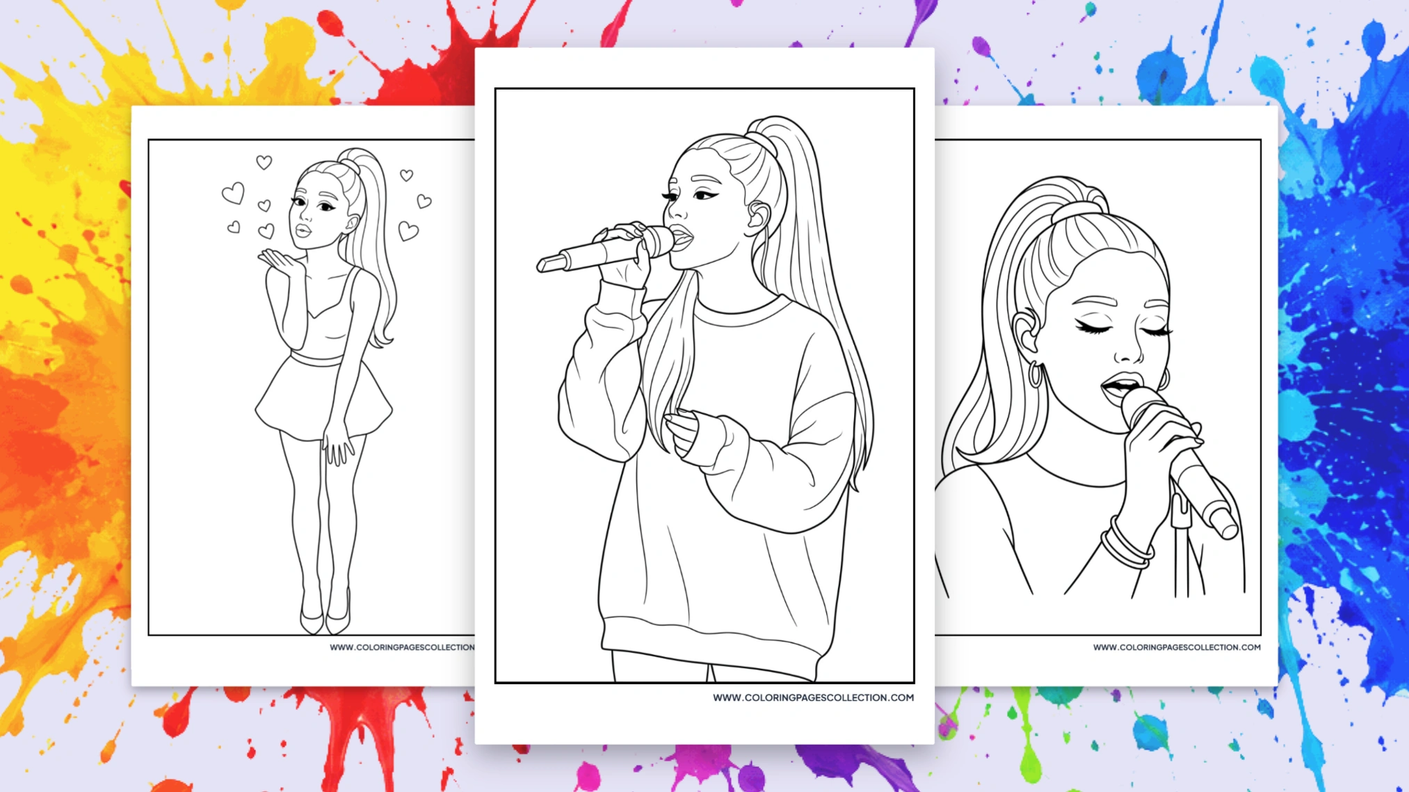 50+ Free Printable Ariana Grande Coloring Pages