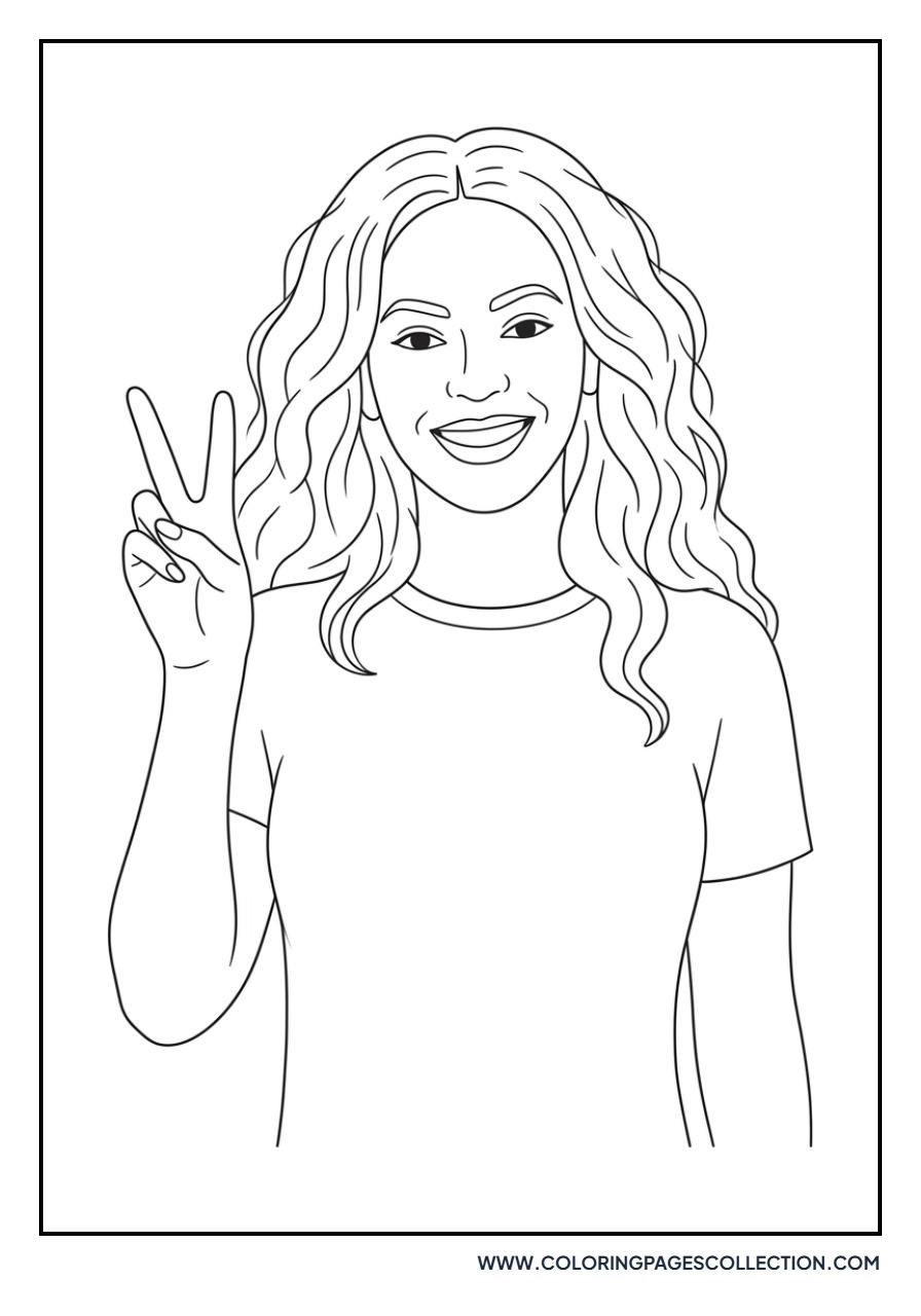 Beyoncé Peace Sign