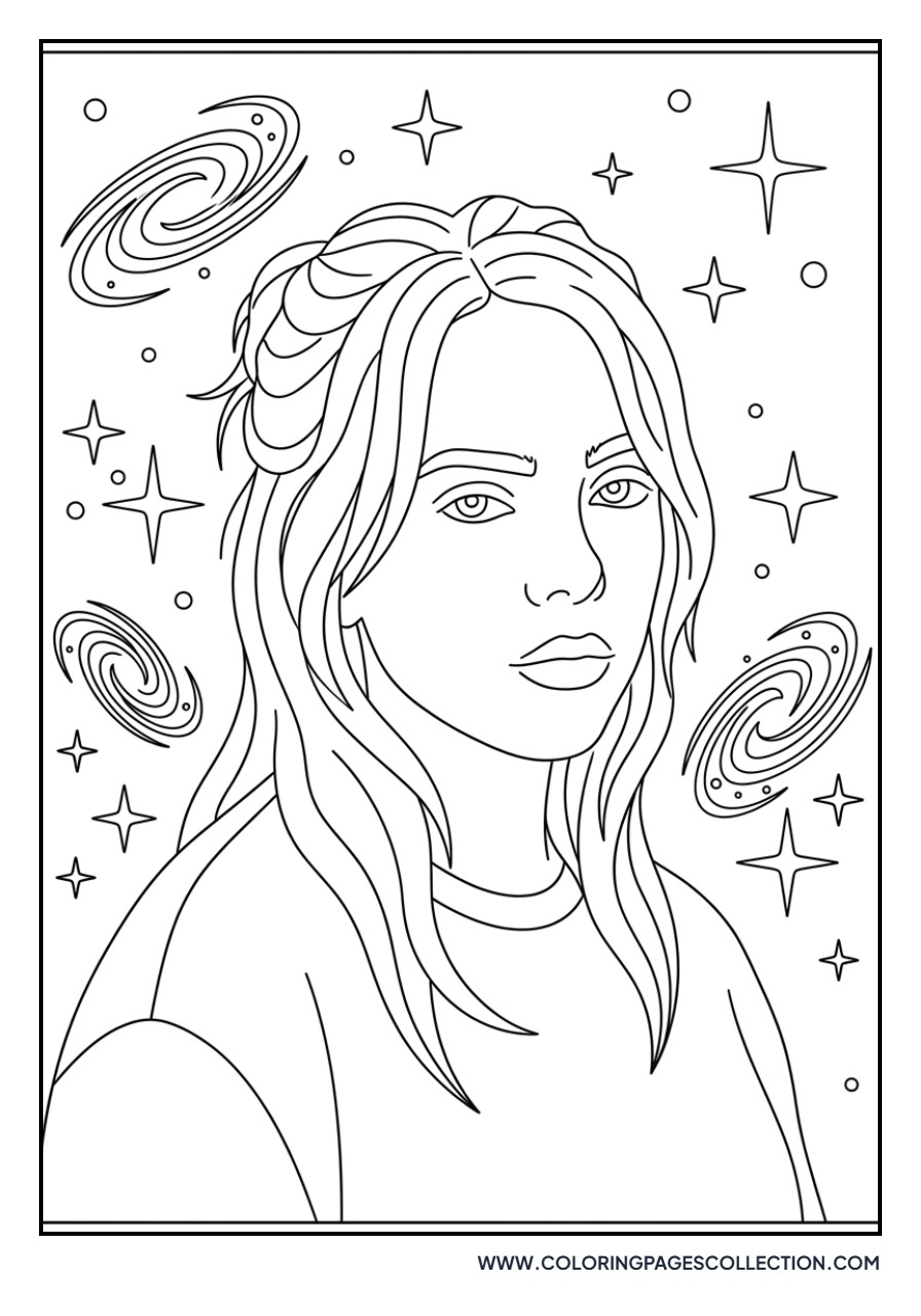 Billie Eilish Galaxy Background