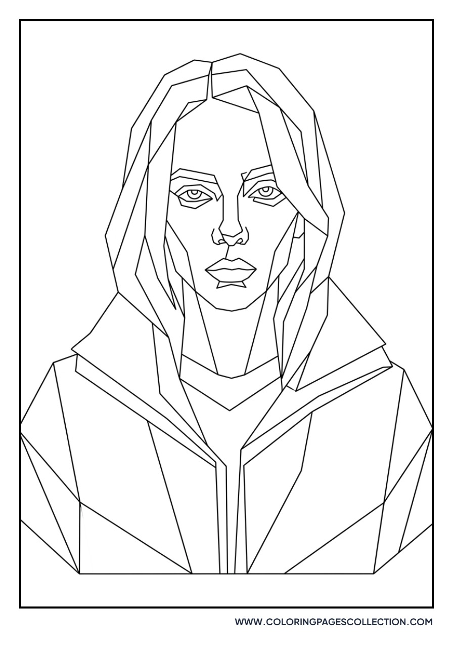 Billie Eilish Geometric Style