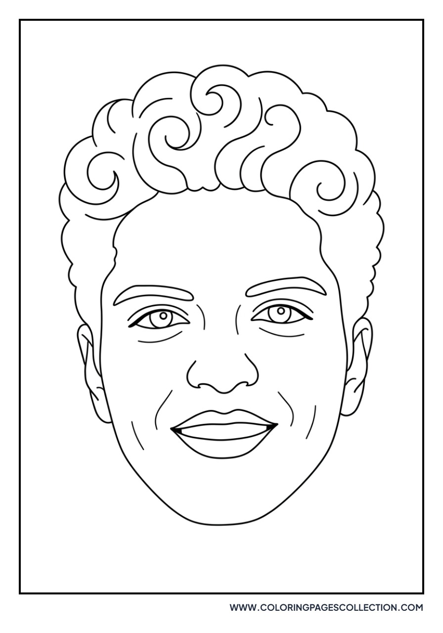 Bruno Mars Headshot Portrait