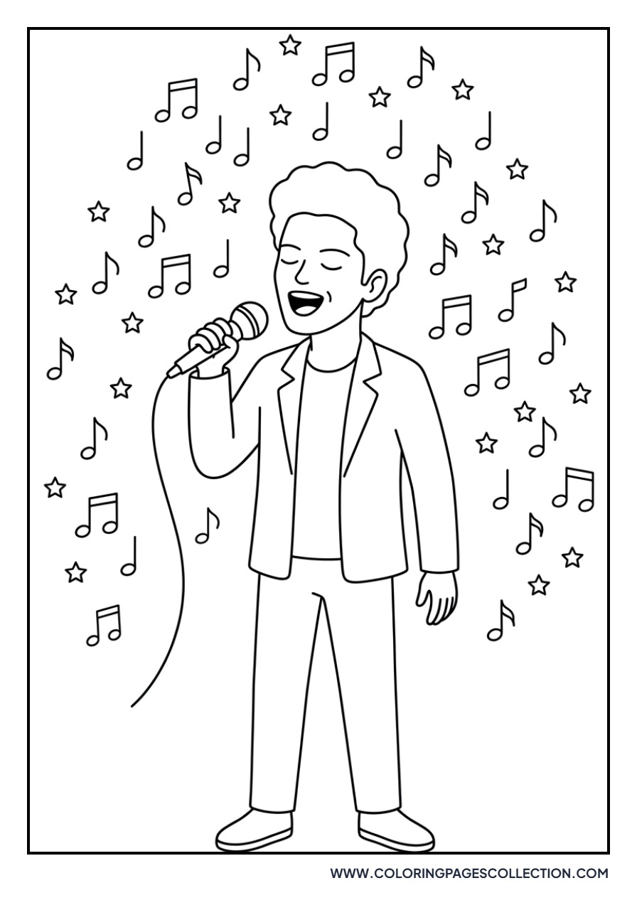 Bruno Mars Musical Note Rain