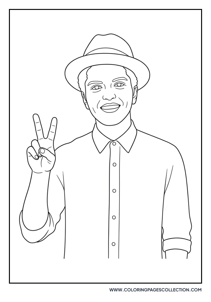 Bruno Mars Peace Sign
