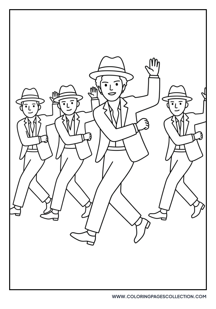 Bruno Mars performing with Hooligans