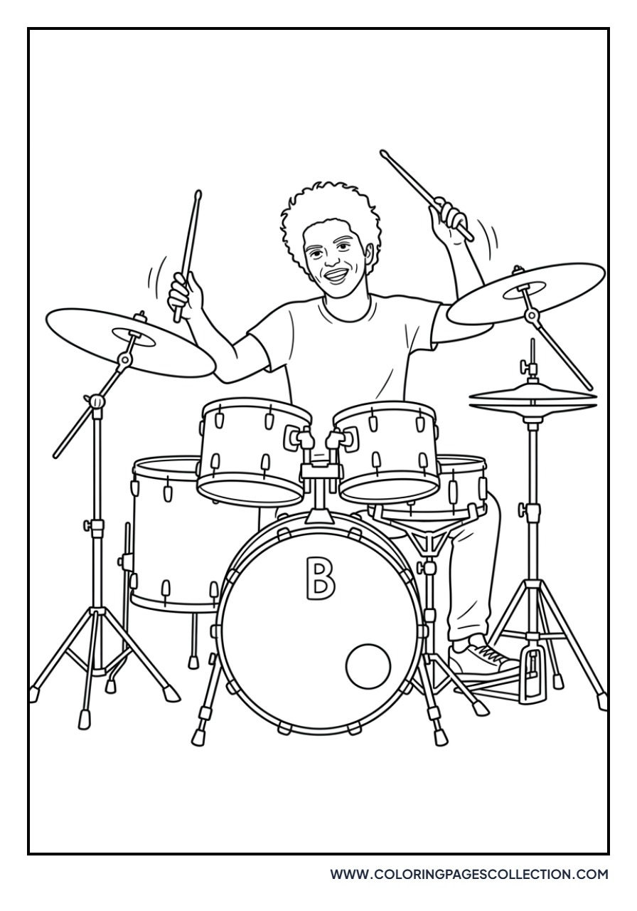Bruno Mars Playing the Drums
