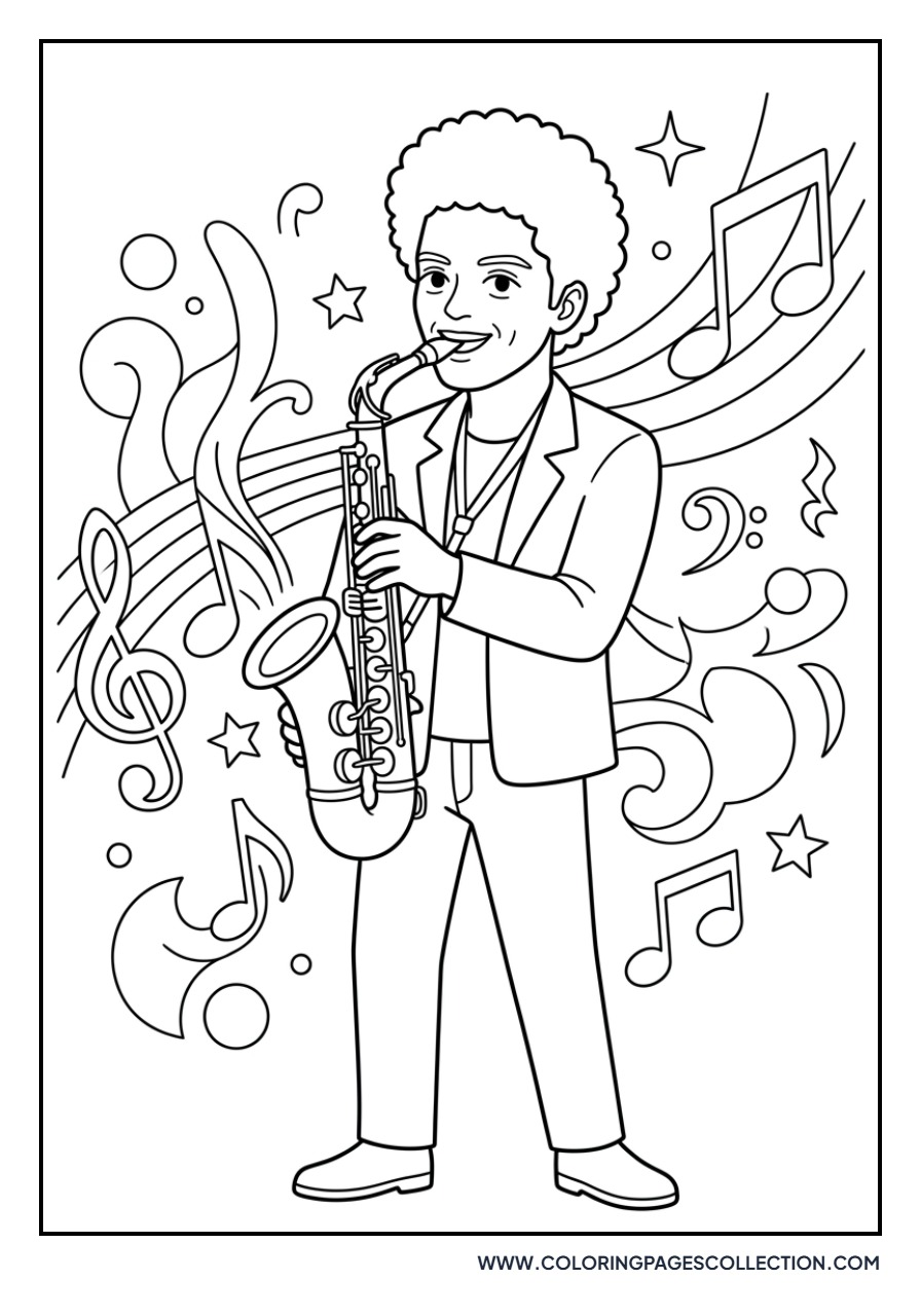 Bruno Mars Playing the Saxophone