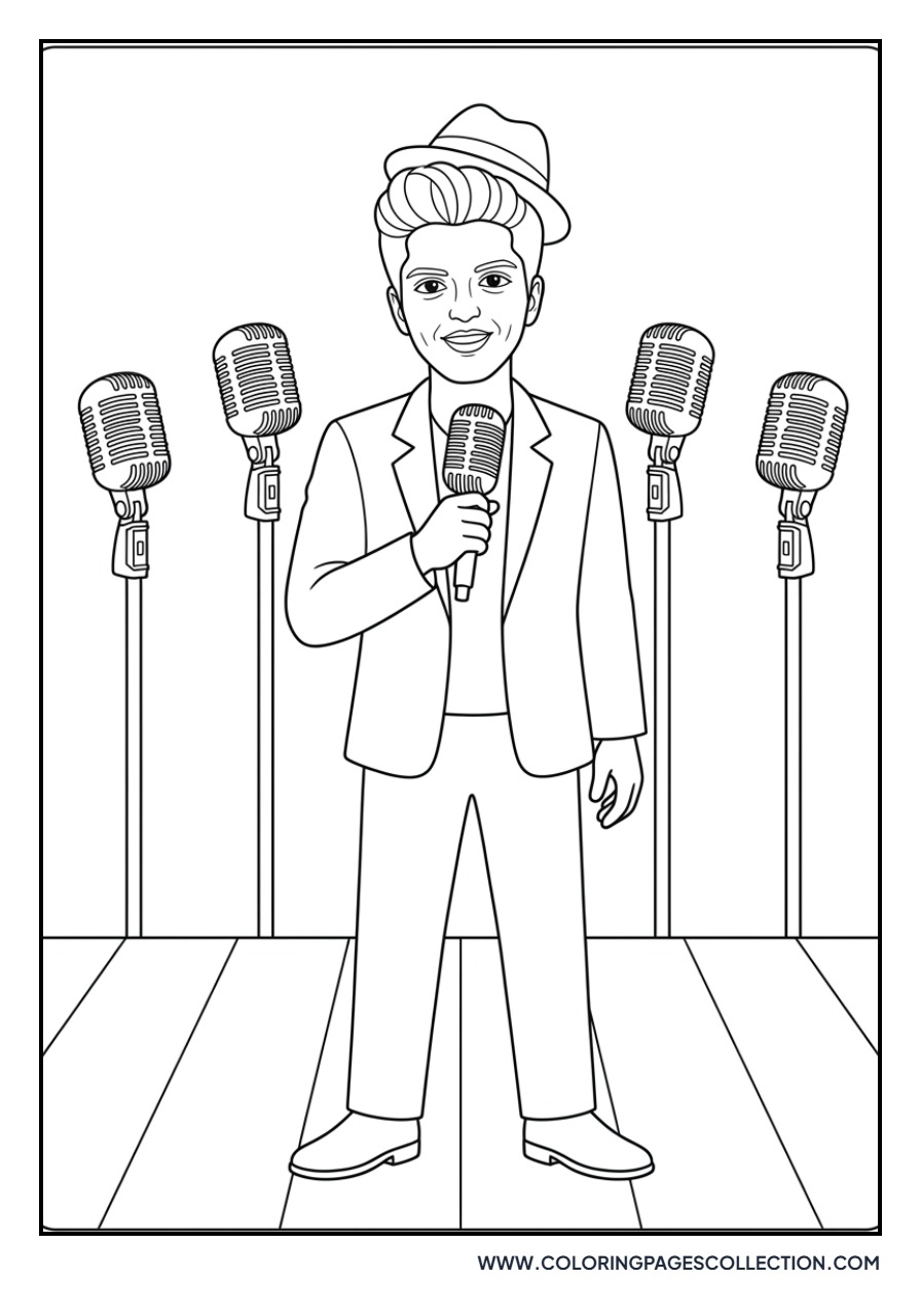 Bruno Mars Retro Microphones Setup