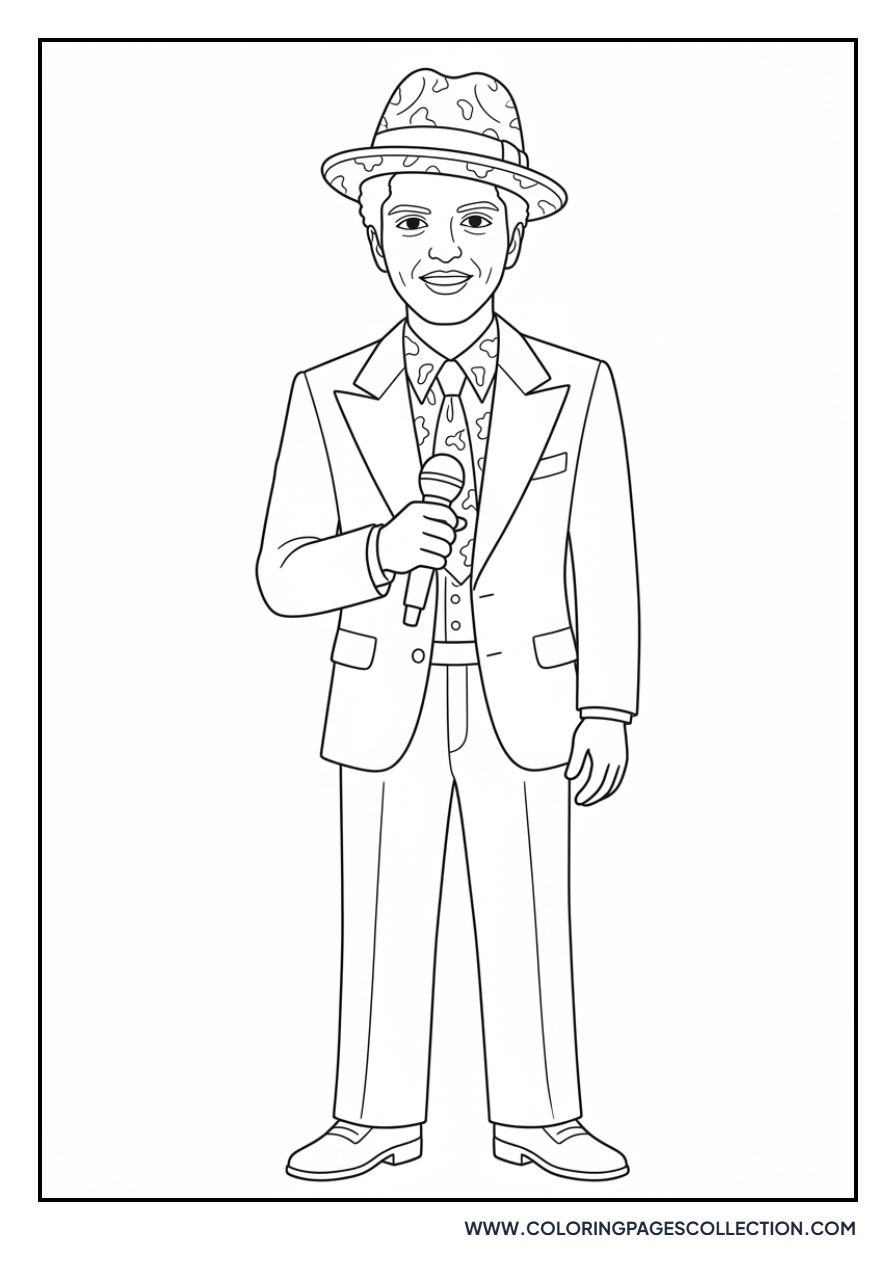 Bruno Mars Retro Suit and Hat