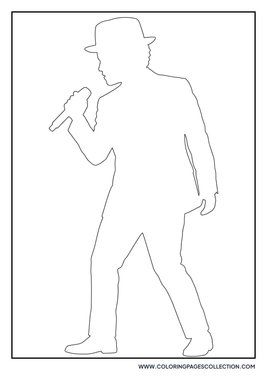 Bruno Mars Silhouette Art