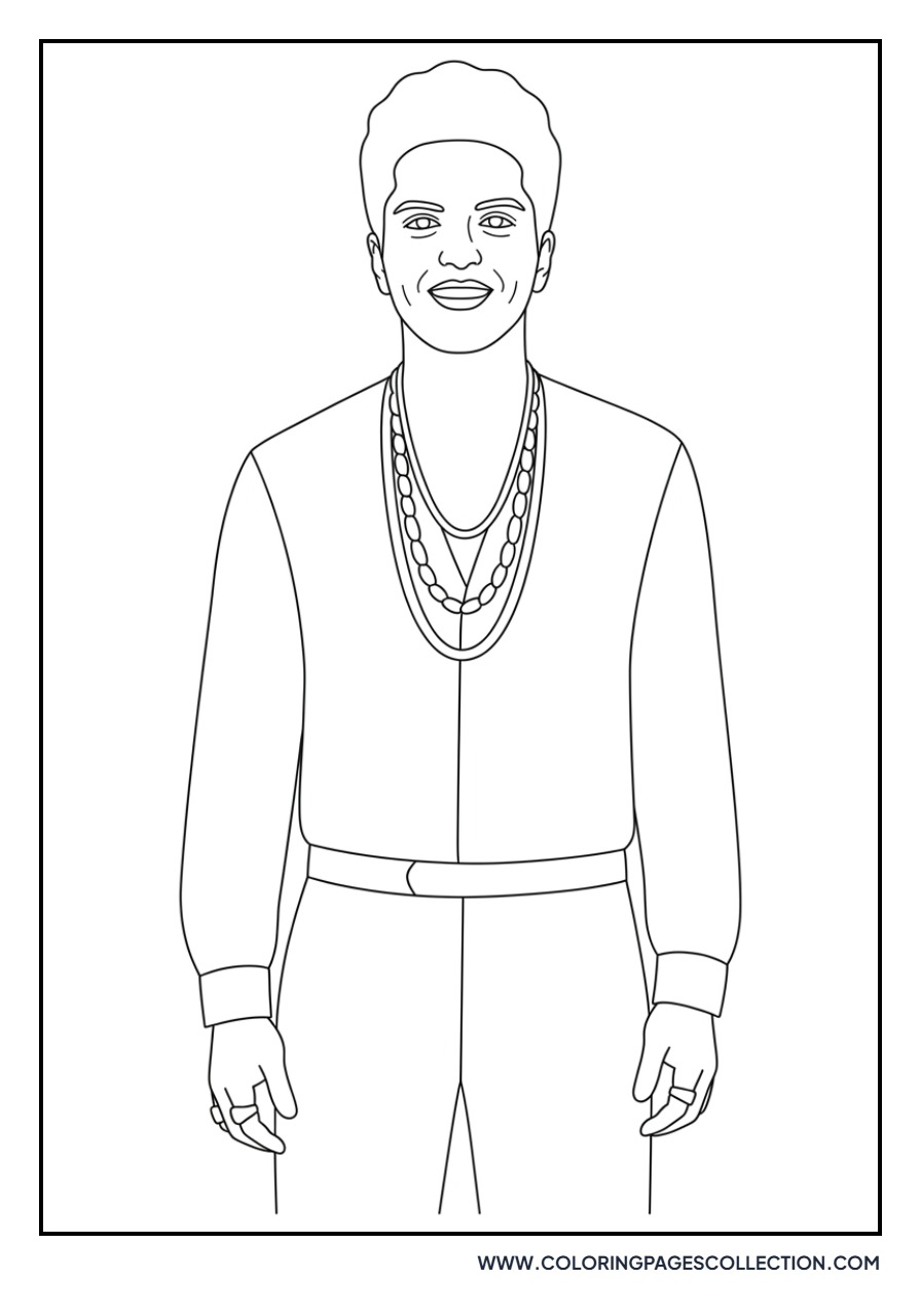 Bruno Mars with Gold Chains