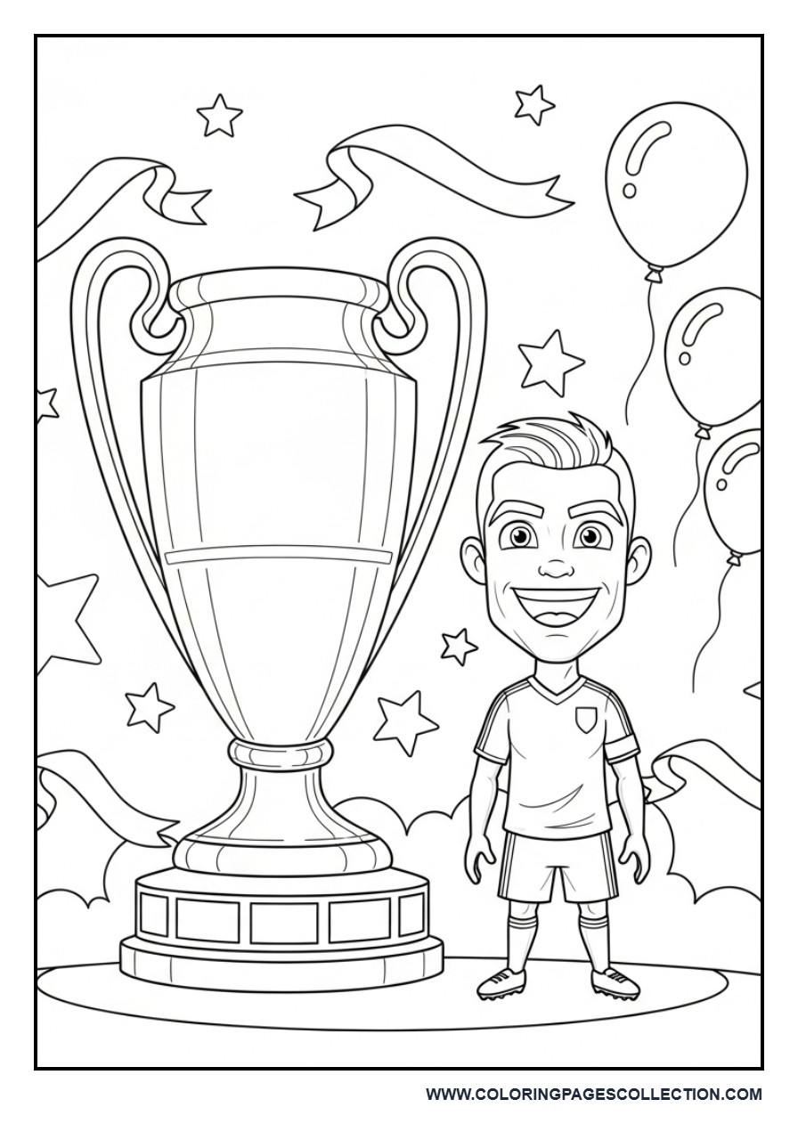Cristiano Ronaldo and the Giant Trophy