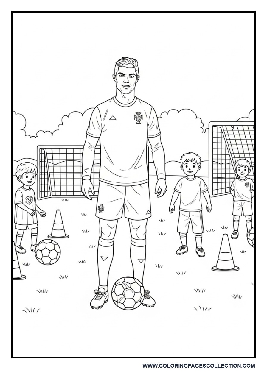 Cristiano Ronaldo at a Youth Football Camp