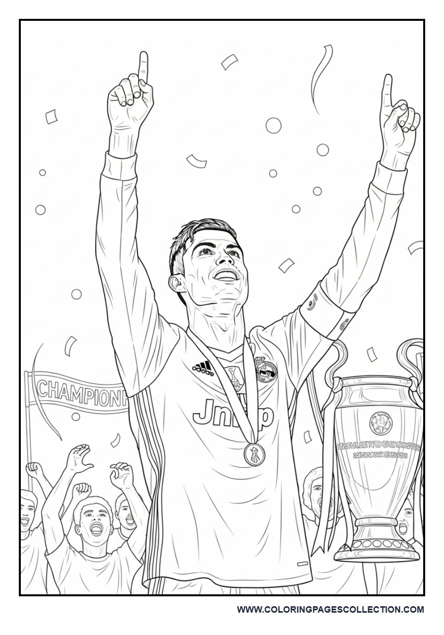 Cristiano Ronaldo Celebrating a Championship Victory