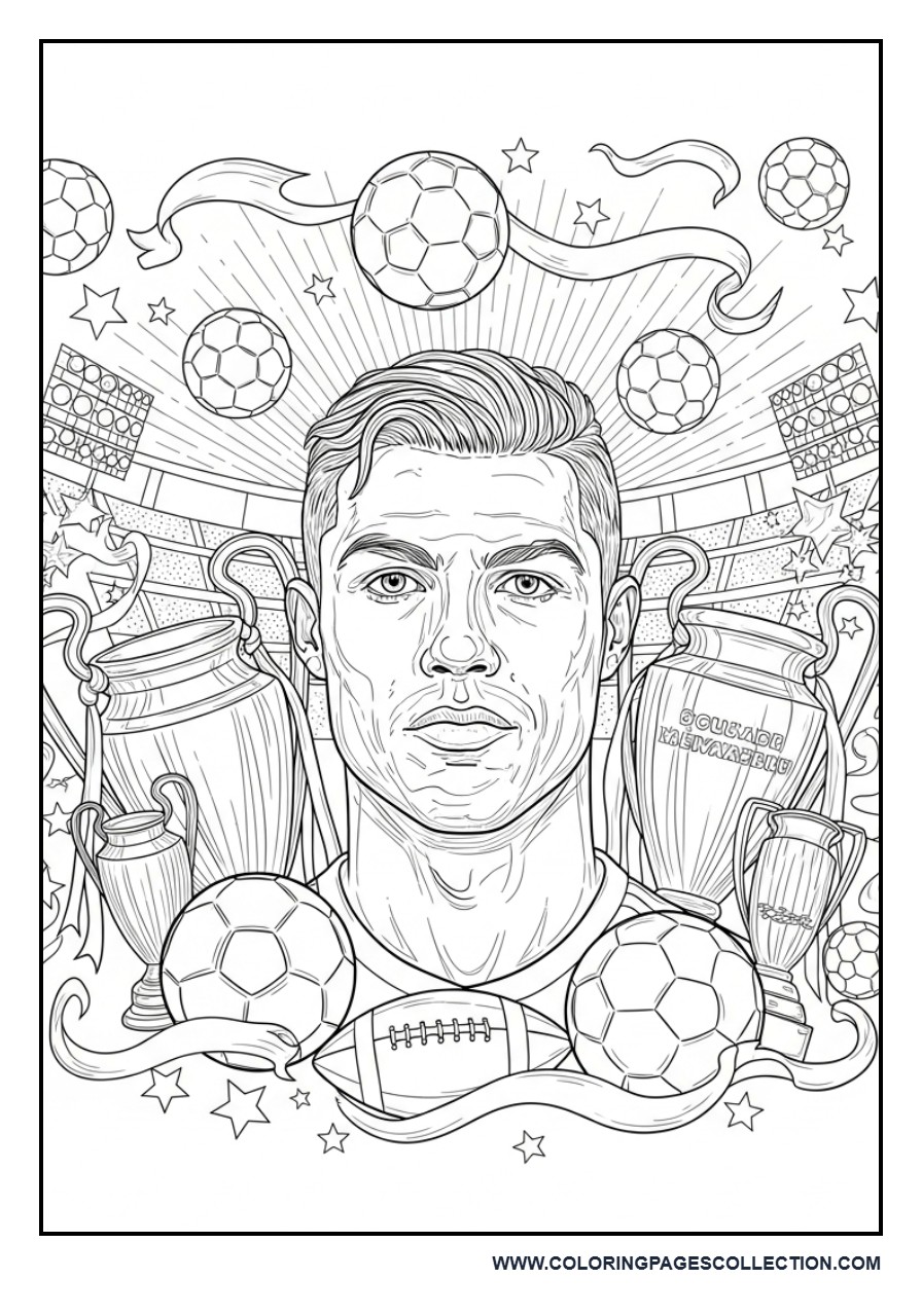 Cristiano Ronaldo Football Legend Portrait Scene