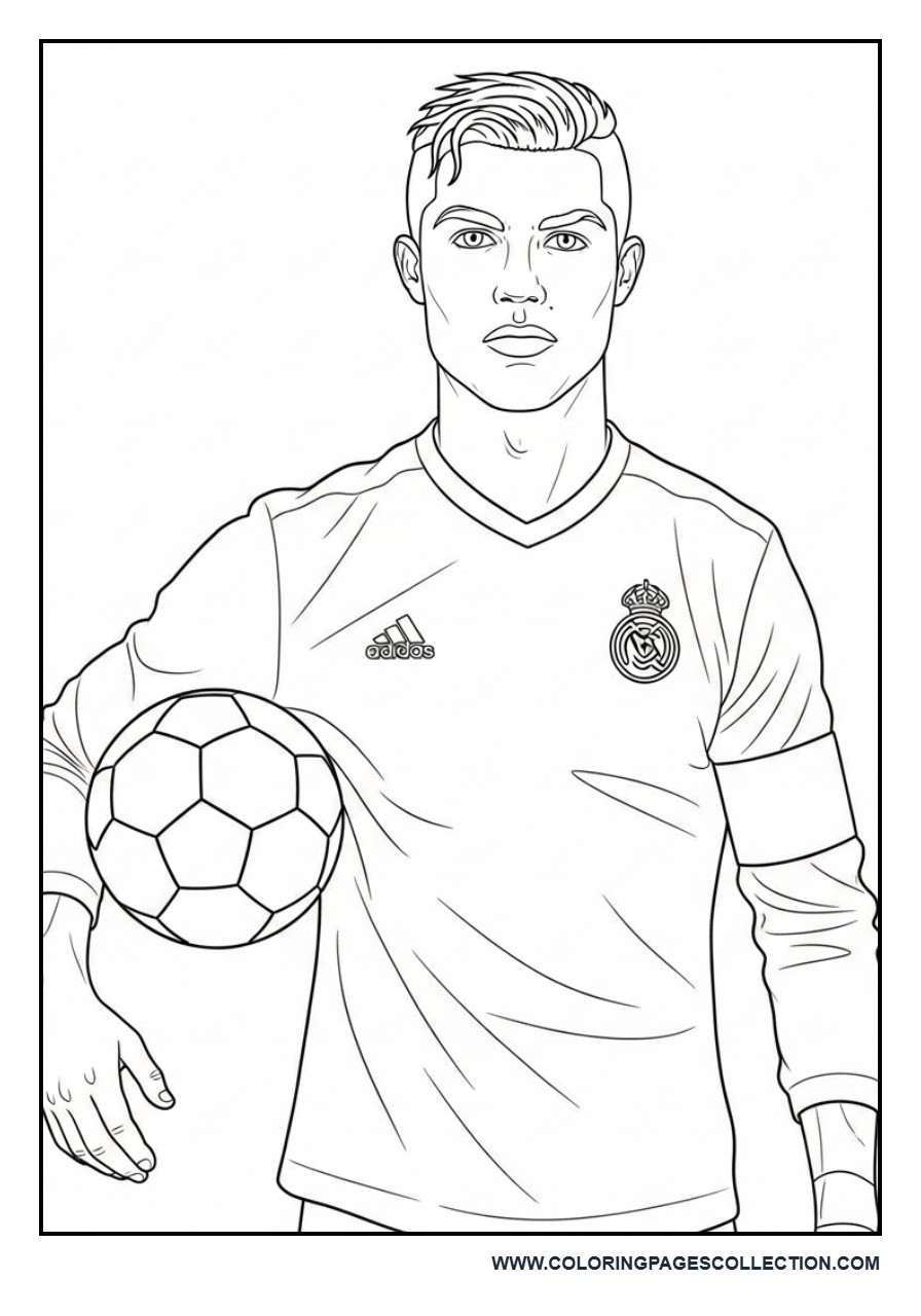 Cristiano Ronaldo Holding a Football