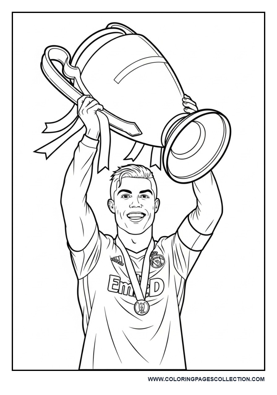 Cristiano Ronaldo Lifting a Trophy