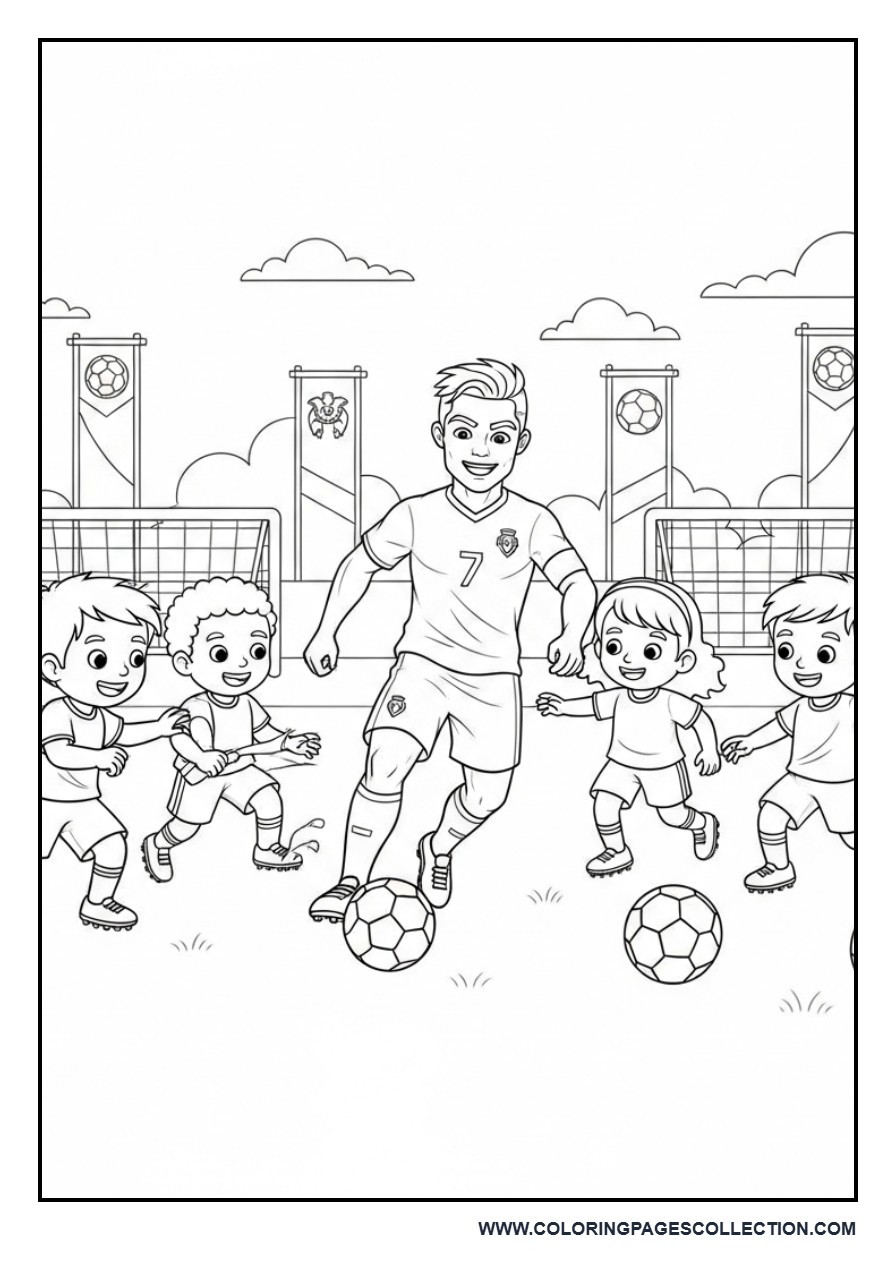 Cristiano Ronaldo Playing in a Kids Soccer Tournament