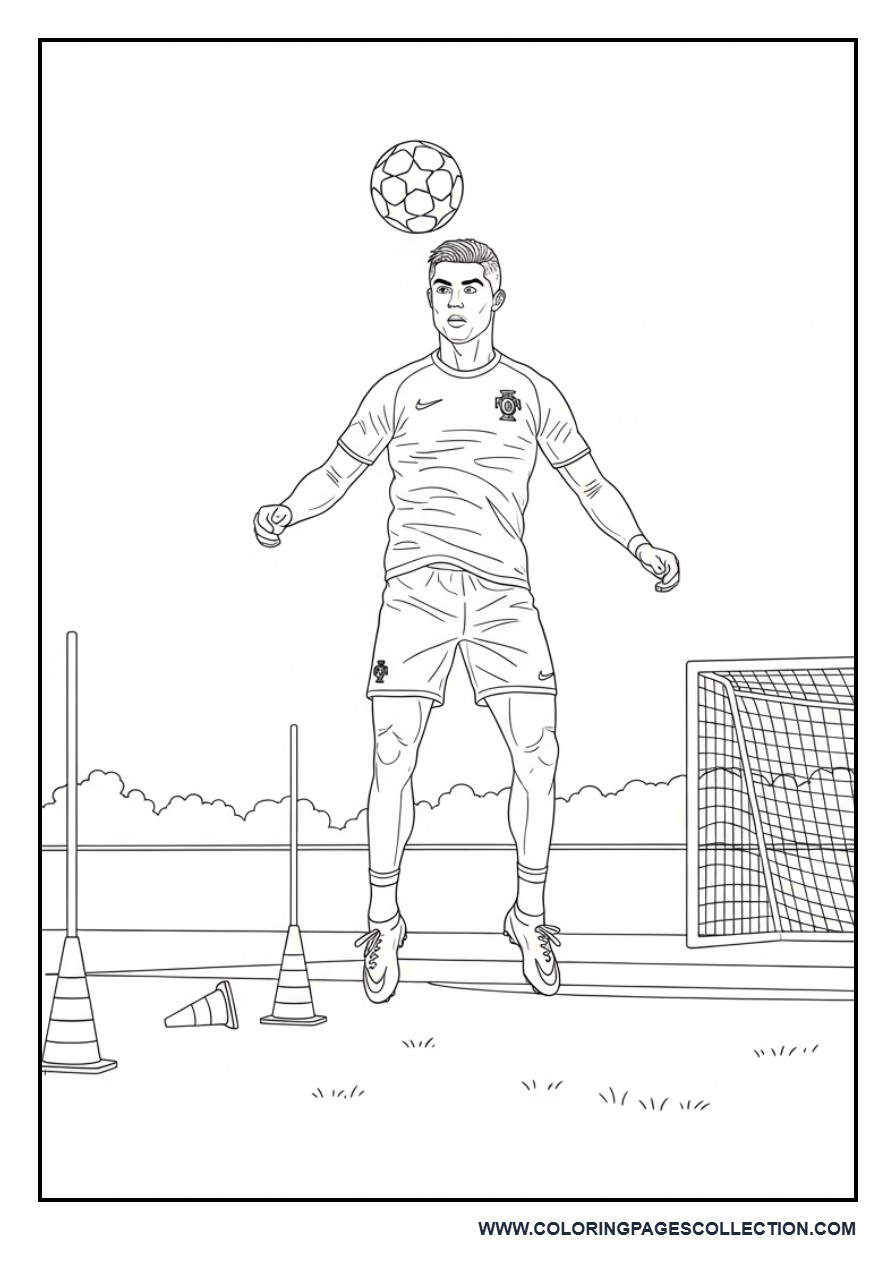 Cristiano Ronaldo Practicing Header Skills
