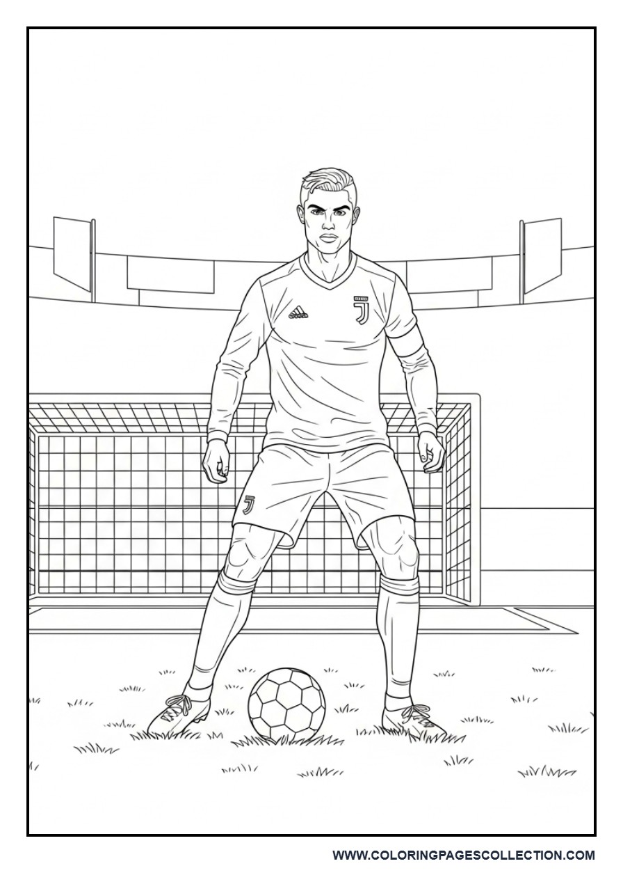 Cristiano Ronaldo Preparing a Powerful Shot