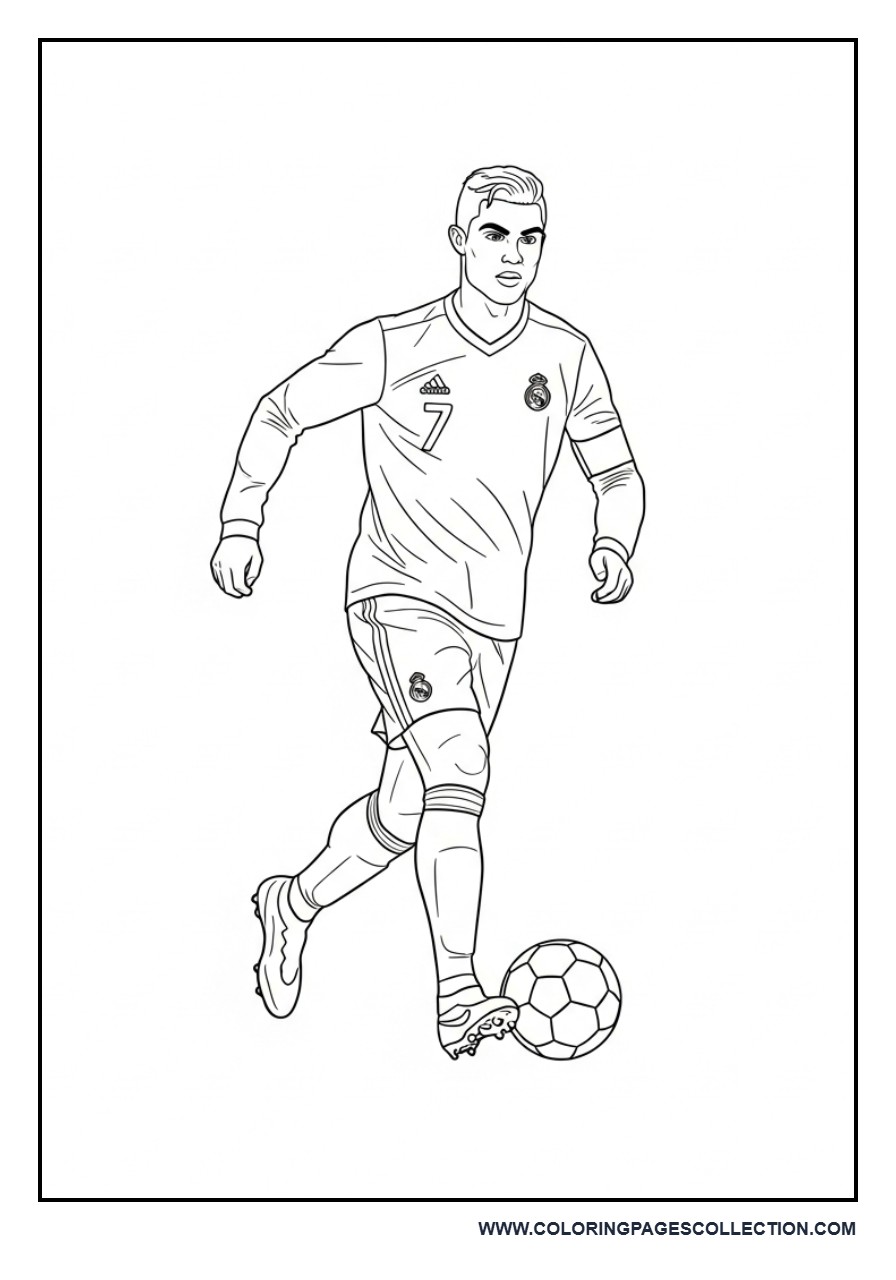 Cristiano Ronaldo Running with a Ball
