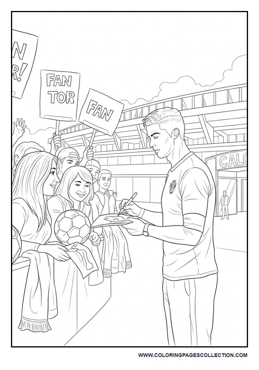 Cristiano Ronaldo Signing for Fans