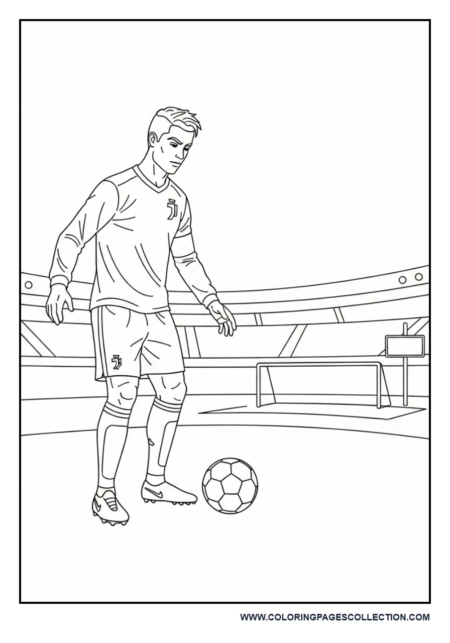 Cristiano Ronaldo Taking a Free Kick