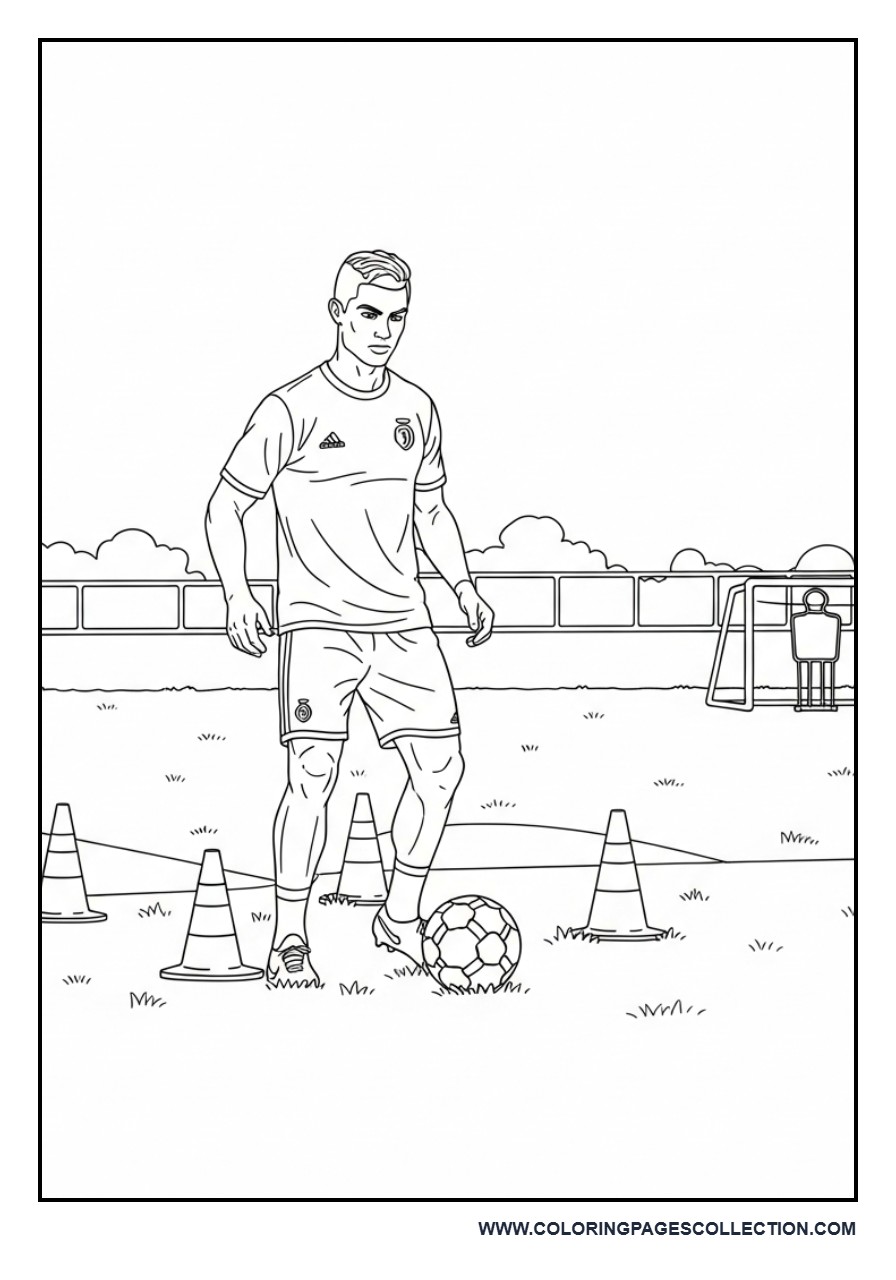 Cristiano Ronaldo Training on the Practice Field