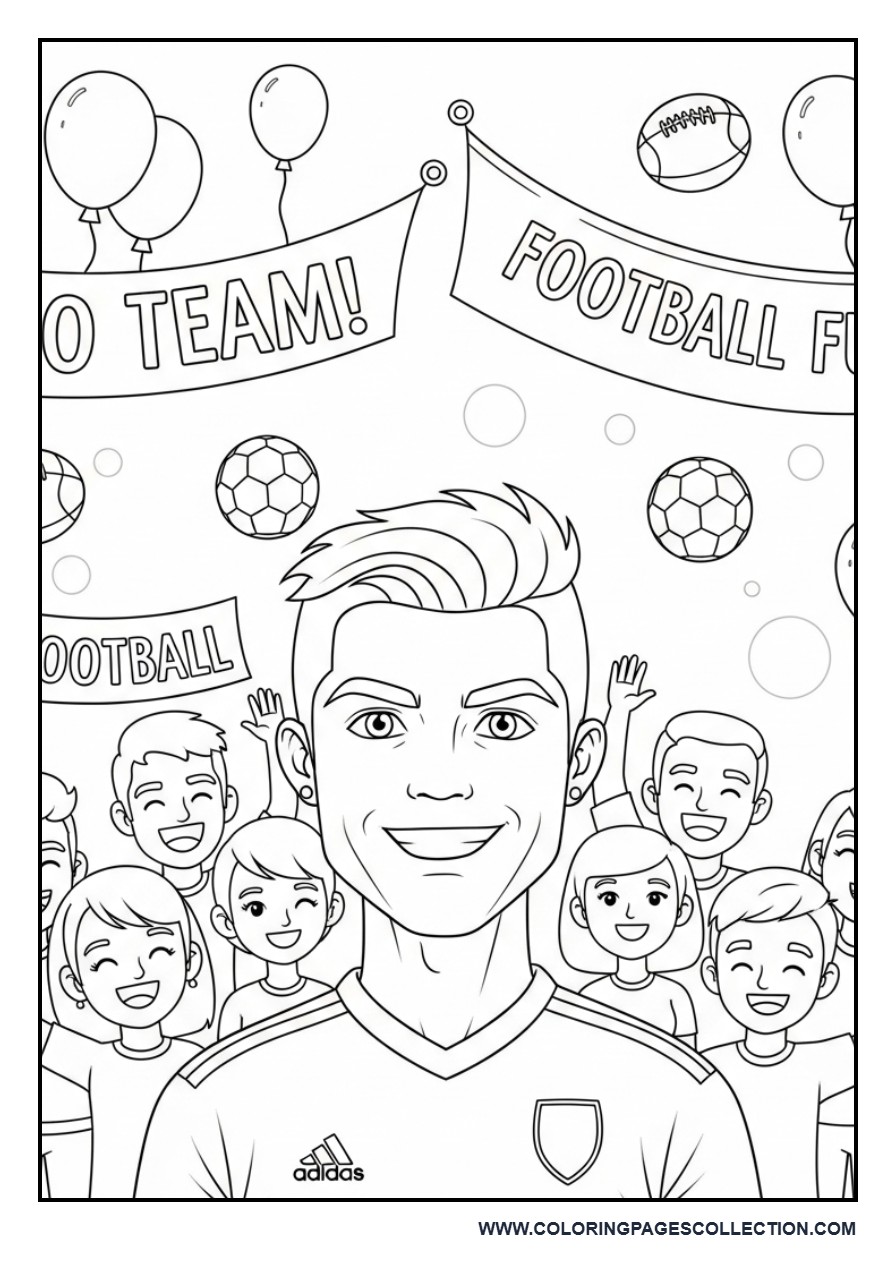 Cristiano Ronaldo with Football Fan Friends