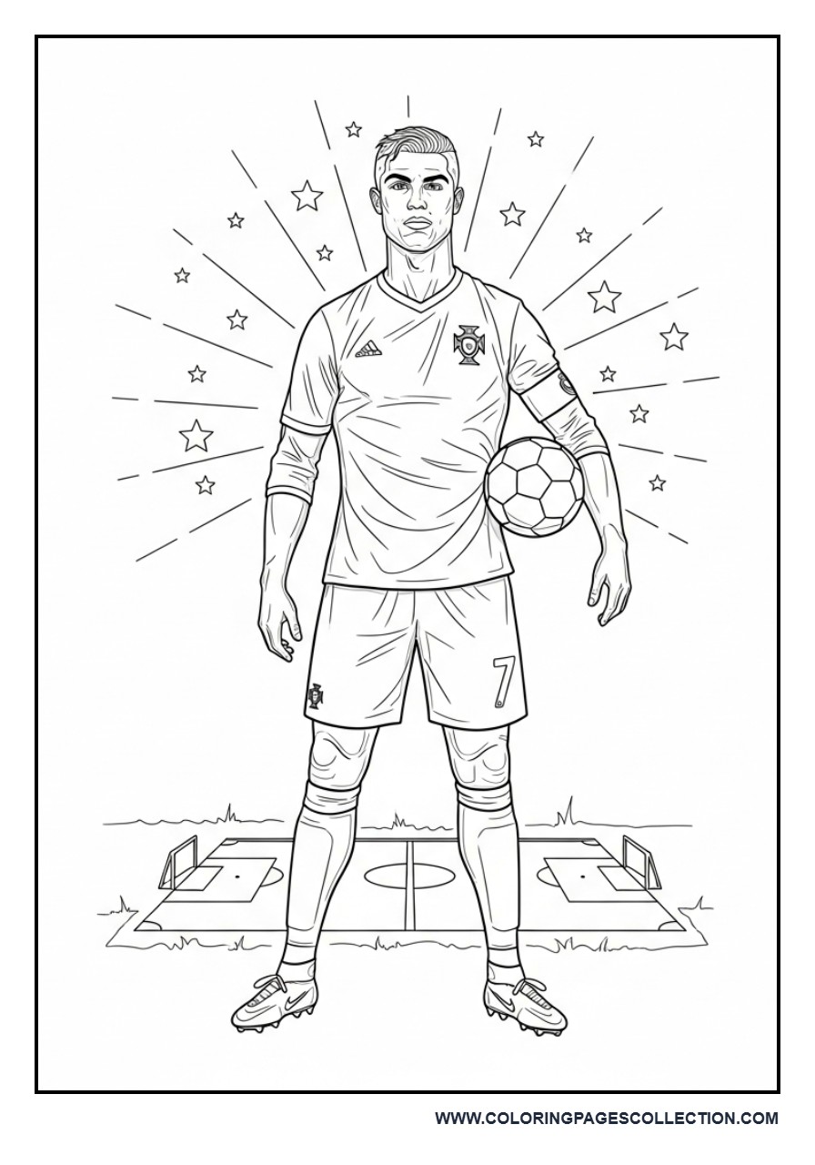 Cristiano Ronaldo with Inspirational Sports Theme