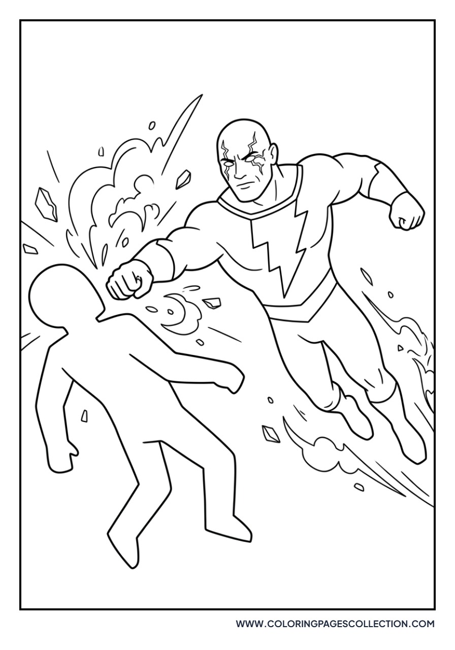 Black Adam Fighting Villain
