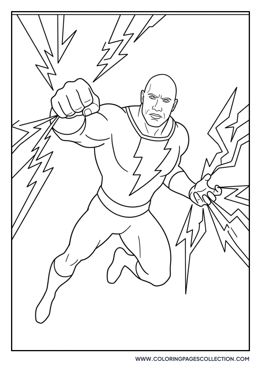 Black Adam Using Lightning