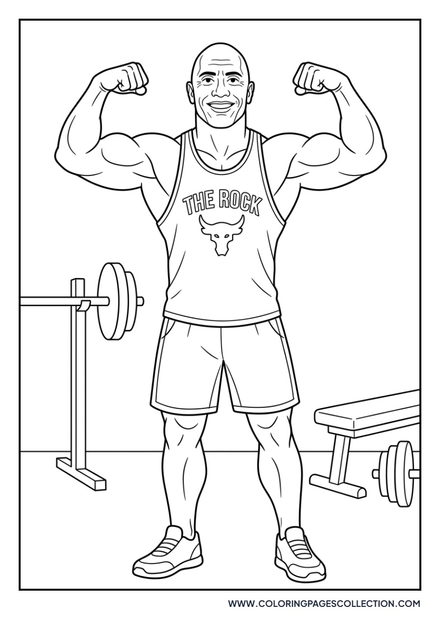 Dwayne Johnson at the Gym